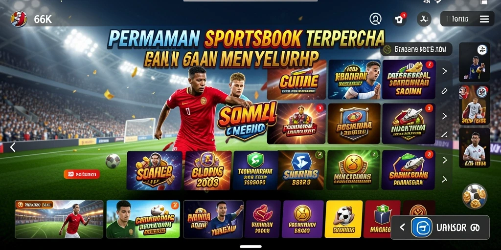 Screenshot gameplay <strong>66K</strong> dengan tampilan taruhan olahraga menarik.