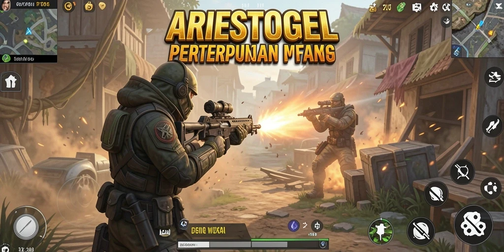 Tampilan intens dari gameplay ARIESTOGEL yang memikat dan penuh aksi.