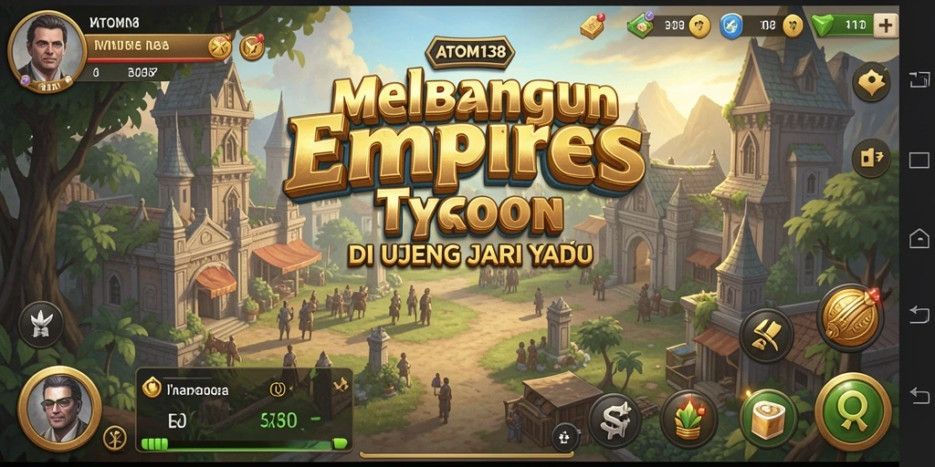 Tampilan gameplay ATOM138 dengan elemen Tycoon yang menarik.