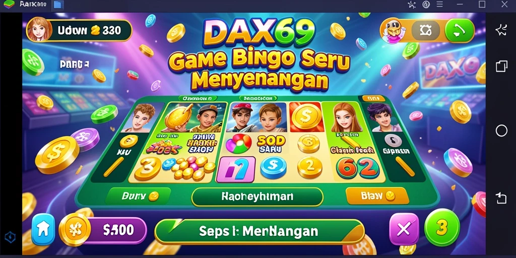 Screenshot DAX69 menampilkan gameplay Bingo yang seru dan interaktif.