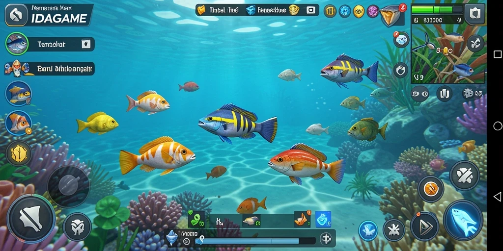 Tampilkan gameplay seru di IDAGAME dengan ikan beragam.