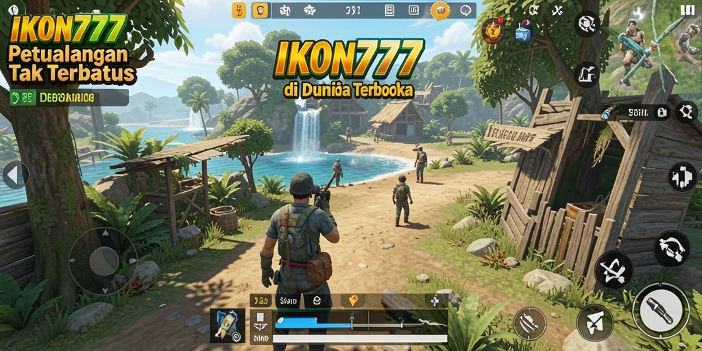 Screenshot menampilkan pemain yang menjelajahi dunia terbuka IKON777.