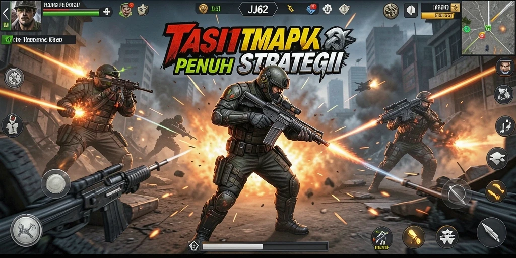 Screenshot gameplay JJ62 yang menampilkan aksi TPS seru.