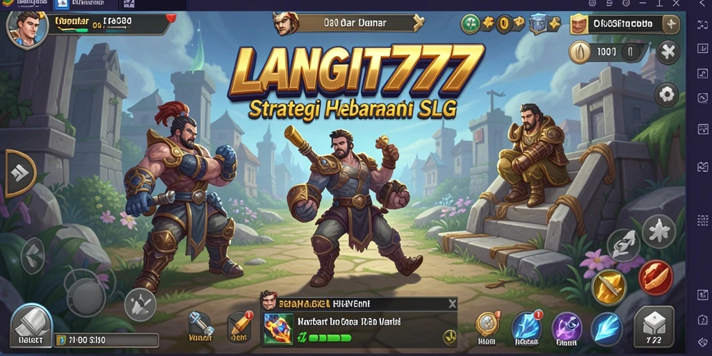 Tangkapan layar menampilkan aksi pertempuran epik dalam LANGIT777.