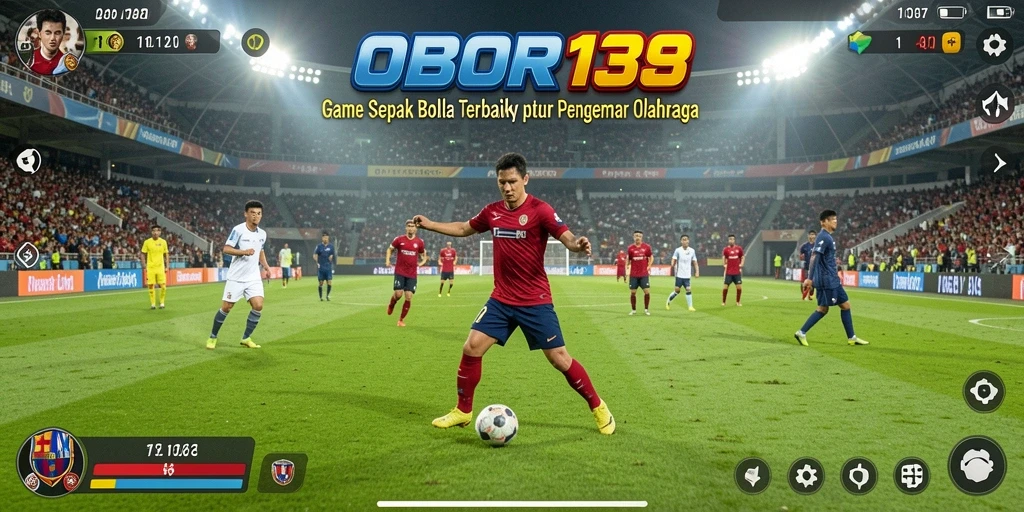 Tampilan gameplay menarik dari OBOR138 yang penuh aksi sepak bola.