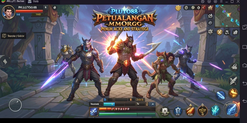 Screenshot PLUTO88 menampilkan aksi seru dalam gameplay MMORPG.