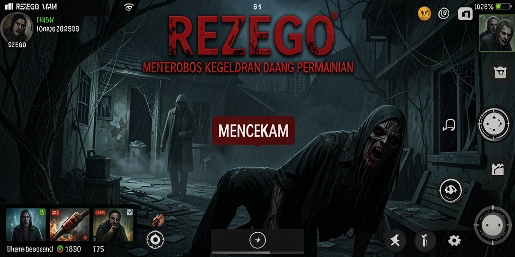 Tampilan gameplay seram yang menonjol dalam REZEGO.