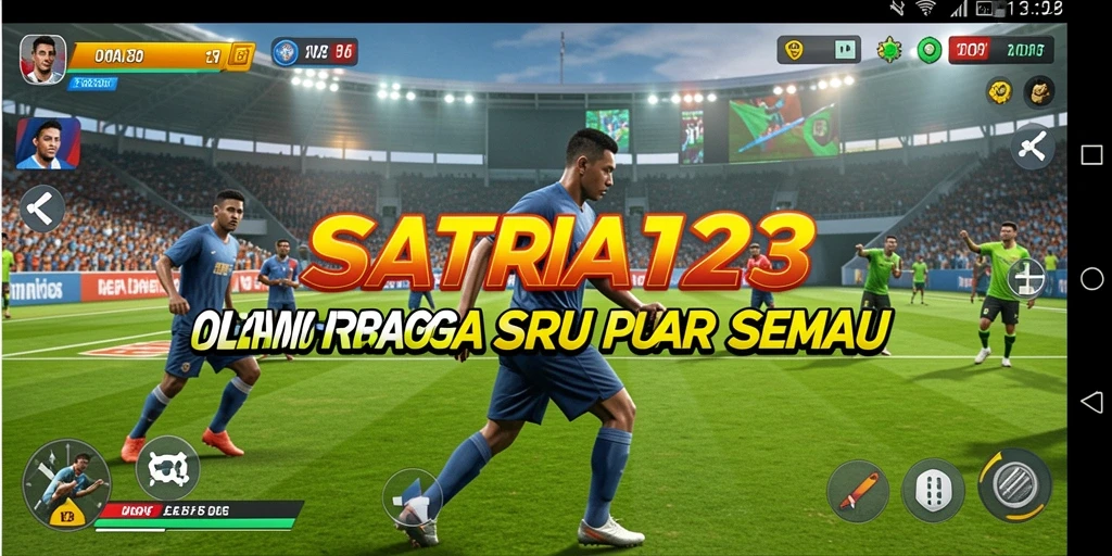 Screenshot utama SATRIA123 menampilkan aksi seru dalam permainan olahraga.