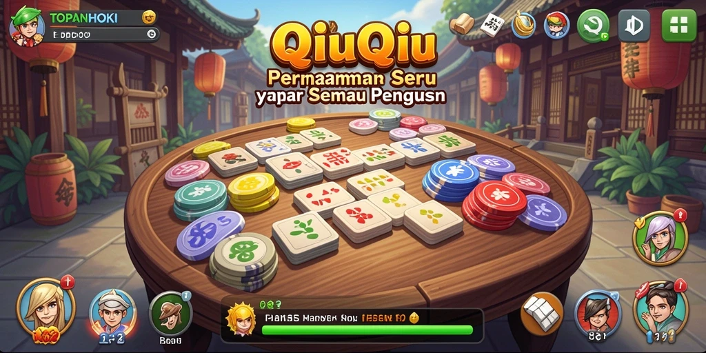 Tampilan gameplay menarik dari TOPANHOKI yang menggugah semangat bermain QiuQiu.