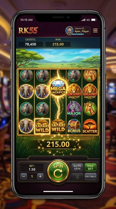 Screenshot fitur pencarian untuk menemukan aplikasi di rk55.